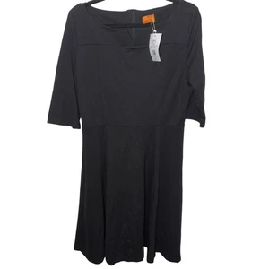 Mary Crafts NWT style DR546C Chic Black Midi Dress size 14 - Picture 1 of 4
