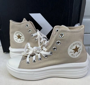 New W/ Box Converse by YOU Chuck Taylor Platform Lift Hi Beige Women Shoe Size 8 - Picture 1 of 10