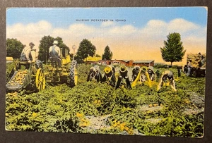 Raising Potatoes in Idaho printed linen EC Kropp - Picture 1 of 2