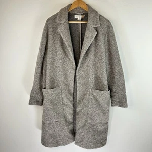 H&M Women’s Longline Wool Blend Open Duster Size 12 - Picture 1 of 9