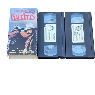 The Sacketts Double VHS Tape Set Video 1980 Tom Selleck Western Drama - Image 1 of 4