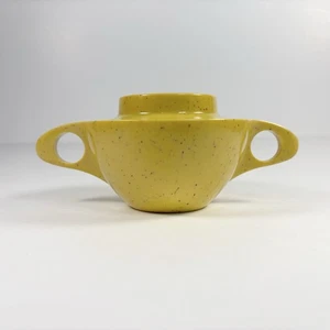 Vtg Holiday By Kenzo Yellow Spackle Sugar Bowl With Lid - Afbeelding 1 van 9