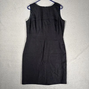 Vintage Talbots Kleid Gr. 12 Midi schwarz irisch 100 % Leinen LBD Lagenlook Capsule - Bild 1 von 13