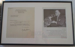 J. Edgar Hoover Original FBI 1939 Signed Letter w/ letter of authenticity - Picture 1 of 4