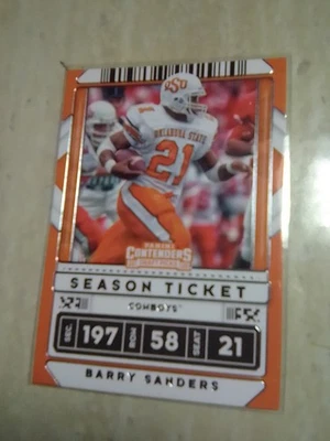 2020 Panini Contenders Draft Picks - Barry Sanders #9 - Image 1 of 2