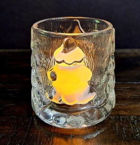 VTG KIG Clear Pressed Glass Christmas Tree Candle Holder Indonesia Set Of 2 - Picture 1 of 8