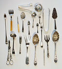 Lot of antique silverplate & sterling, mostly English - assorted serving pieces