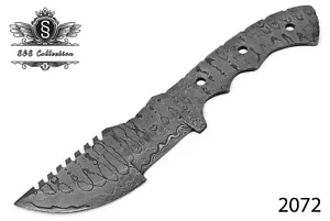 Custom Handmade Damascus Steel Hunting Tracker Blank Blade Knife - Bild 1 von 5
