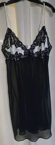 Cacique Lane Bryant Sheer Lace Sequins Nightgown Nightie Slip Plus 18 20 Cami - Picture 1 of 4