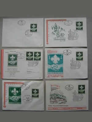 AUSTRIA, 17x cover FDC 1962, 50 years scouting - Image 1 of 3