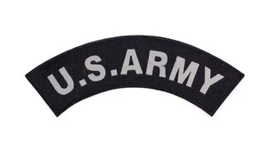 U.S Army Reflective Iron on Top Rocker Large Patch for Jackets - Picture 1 of 2