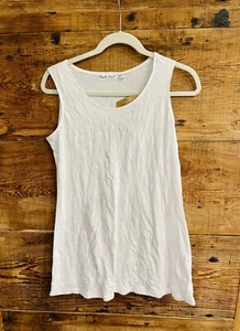 Habitat White Sleeveless Cotton Crinkled Tee. Size XS.Style 63117 - Picture 1 of 3