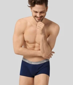 Sloggi Uomo GO - Confezione da 3 Boxer Hipster a Vita Bassa Nero Grigio Blu Bianco Intimo - Foto 1 di 12