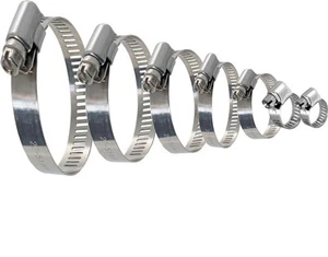 Stainless Steel Mild Hose Clamps Clips Like Jubilee Clip Fuel Hose Pipe 1-101mm - Picture 1 of 2