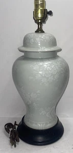 Antique Chinese export blanc de chine porcelain baluster vase lamp - Picture 1 of 8