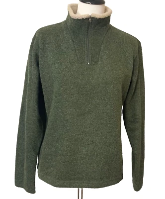 Vintage Kuhl Alfpaca Fleece Zip 1/4 Jacket Size L Born in the Mountains Green - Image 1 of 4