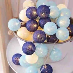 3m Blue Ball String Lights LED Fairy Lights Room Bedroom Decor Holiday Ambiance - Picture 1 of 13