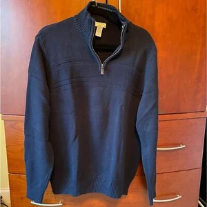 Suéter Dockers para hombre azul marino con cremallera en cuarto - Imagen 1 de 3