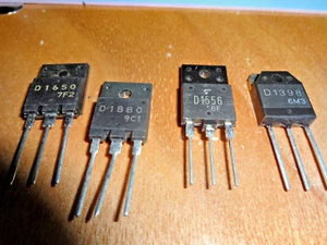 2SD1650 2SD1880 2SD1556 2SD1398 Salida Horizontal 4 PIEZAS COMO SE MUESTRA - Imagen 1 de 1