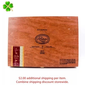 Padrón Serie 1926 Nº 1 caja de cigarros de madera vacía 10,75" x 7,5" x 2" - Imagen 1 de 12