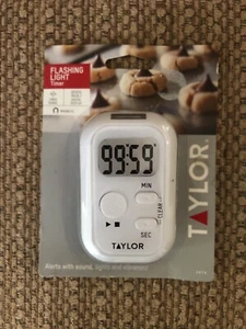 NEW/SEALED Taylor Digital Clip Timer w/ Red Flashing Light Sound Vibration.  (P) - Picture 1 of 2