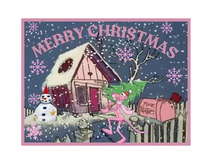 A Panther Christmas Flat Flexible Refrigerator Magnet 42 MIL - Picture 1 of 1