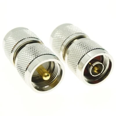 1Pcs Connector Adapter N Male Plug to UHF PL259 Male Plug RF Coaxial Straight - Image 1 of 2