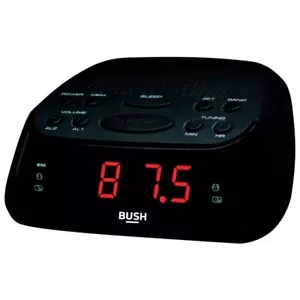 Bush Dual Alarm Sleep Timer Large  Display Clock Radio with FM/ AM and Snooze-UK - Picture 1 of 2