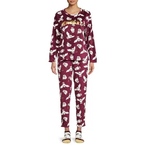 Juego de 3 piezas de pijama de terciopelo de Harry Potter para mujer Hogwarts Hedwig Búho - Imagen 1 de 2