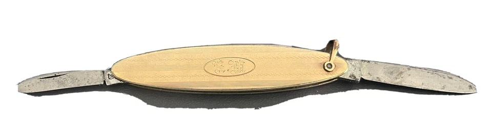 Vintage 12K Yellow Gold Pocket Knife Antique. 1920's  - Image 1 of 4