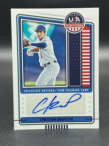 2023 USA Stars & Stripes CHRISTIAN KNAPCZYK BLUE FOIL AUTOGRAPH Free Shipping