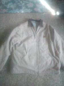 Vintage Carhartt Detroit c61sdl Jacket Mens Size 3XL Full Zip Brown khaki - Picture 1 of 7