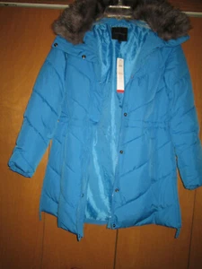 Talbots Down Jacket/Coat. Sm. Fur Collar, Zip & Toggle Hood Optional NWT - Picture 1 of 17