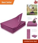 Foldable Travel Yoga Mat - Ultra Compact Portable - Skidless - 1/8 inch Thick