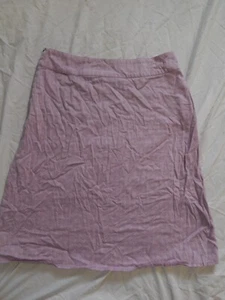 KATHMANDU sz 12 purple / lavender & grey reversible cotton A-line skirt - Picture 1 of 8