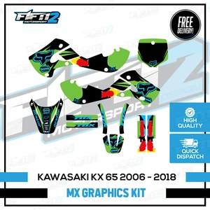 Kawasaki KX 65 2006 - 2018 Motocross Grafik Kit Wrap Aufkleber Sticker - Bild 1 von 2