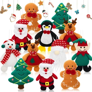 Christmas Stuffed Animals Set Mini Christmas Plush Toys Xmas Hanging Plush Ornam - Picture 1 of 6