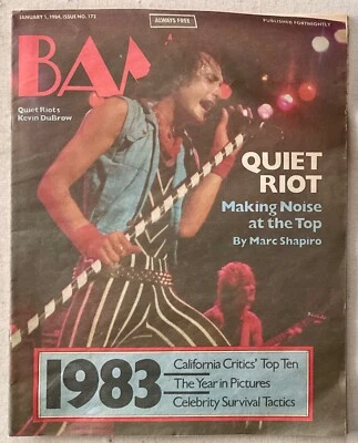 BAM Magazine VTG Issue - January 1, 1984 w/ Quiet Riot • 1983 Year In Review - Image 1 of 4