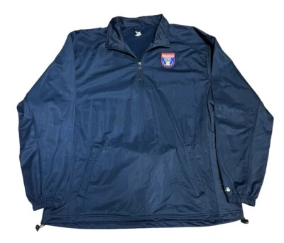 Chaqueta para hombre Badger Sport AutoZone Liberty Bowl 1/4 cremallera azul marino talla XL Foto 1 de 4