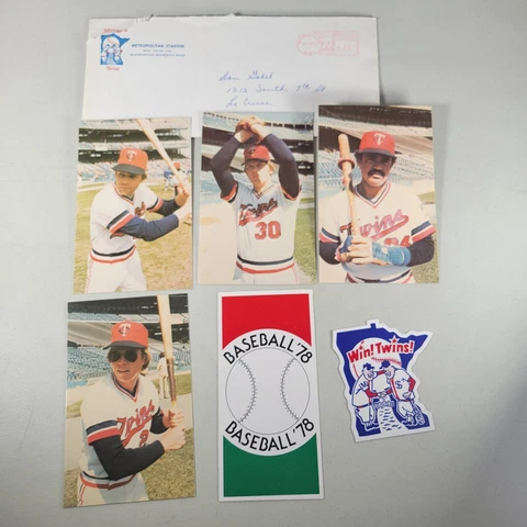 1978 Minnesota Twins Stickers Postcards Chiles Morales Cubbage Goltz Cover