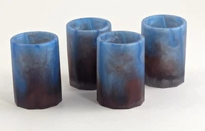 4 Red, white, blue Shot Glasses Each hold 1/2 oz handmade with food grade resin - Picture 1 of 4