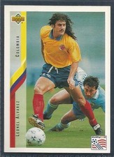 UPPER DECK WORLD CUP USA 1994- #046-COLUMBIA-LEONEL ALVAREZ