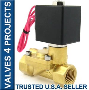 1/2" 110V/120V AC 230 PSI Electric Solenoid Valve Brass FKM/VITON B22V - Picture 1 of 1