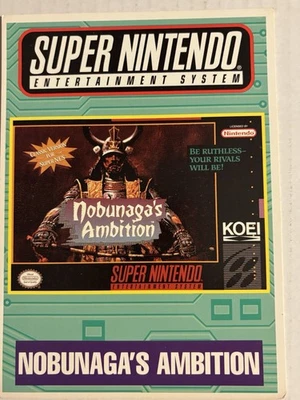 Tarjeta SNES Nobunaga’s Ambition VIDPRO Toys R Us Display Card Foto 1 de 2
