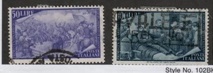 Italy Scott# 505-506 1948 used Scott=$33 - Picture 1 of 1