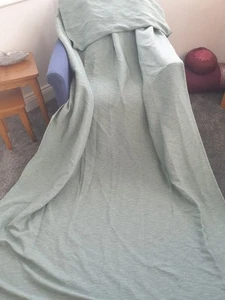 Ikea Vilborg Room Darkening Curtains Soft Green Textured Plain 145 x 250cm - Picture 1 of 7