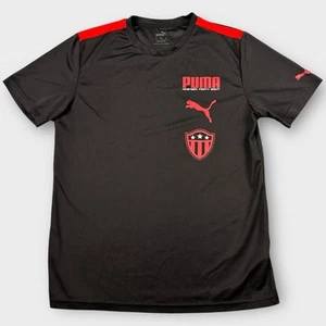 Puma Midfield Tee T-Shirt Mens M Black 1948 Red Logo USA Soccer Performance - Picture 1 of 13