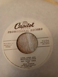 DEAN MARTIN AND NAT KING COLE LONG LONG AGO 45 PROMO - Picture 1 of 2