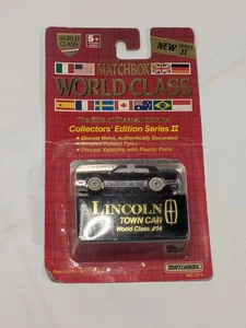 LINCOLN TOWN CAR BLACK #14 MATCHBOX WORLD CLASS COLLECTORS EDITION SERIES II 2 - Picture 1 of 5