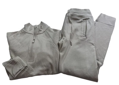 Lululemon Tejido Waffle Calce Relajado Jogger Chándal Camisa Pantalones Mujer 4 Crema Foto 1 de 4